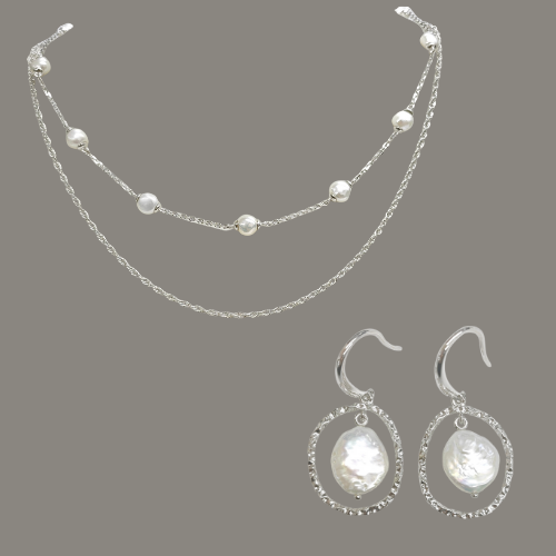 Maris Duo Earrings Set Sterling Silver