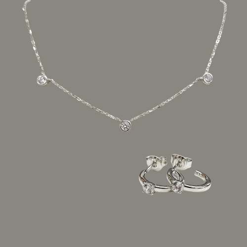 Avalon Duo Earrings Set Sterling Silver