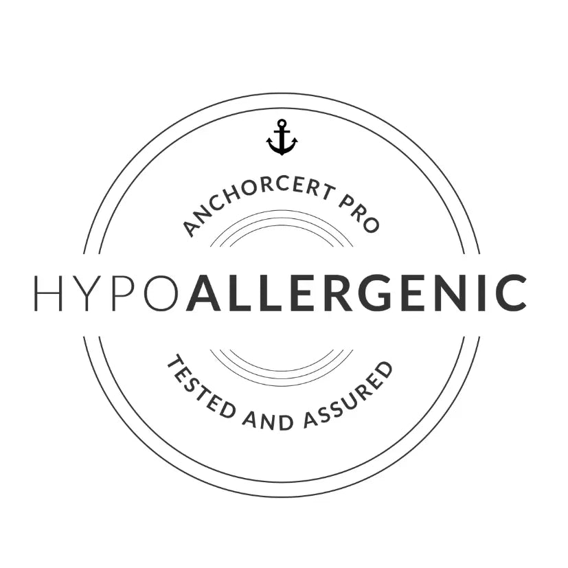 AnchorCert Pro logo – certification mark indicating hypoallergenic, skin-safe jewellery.