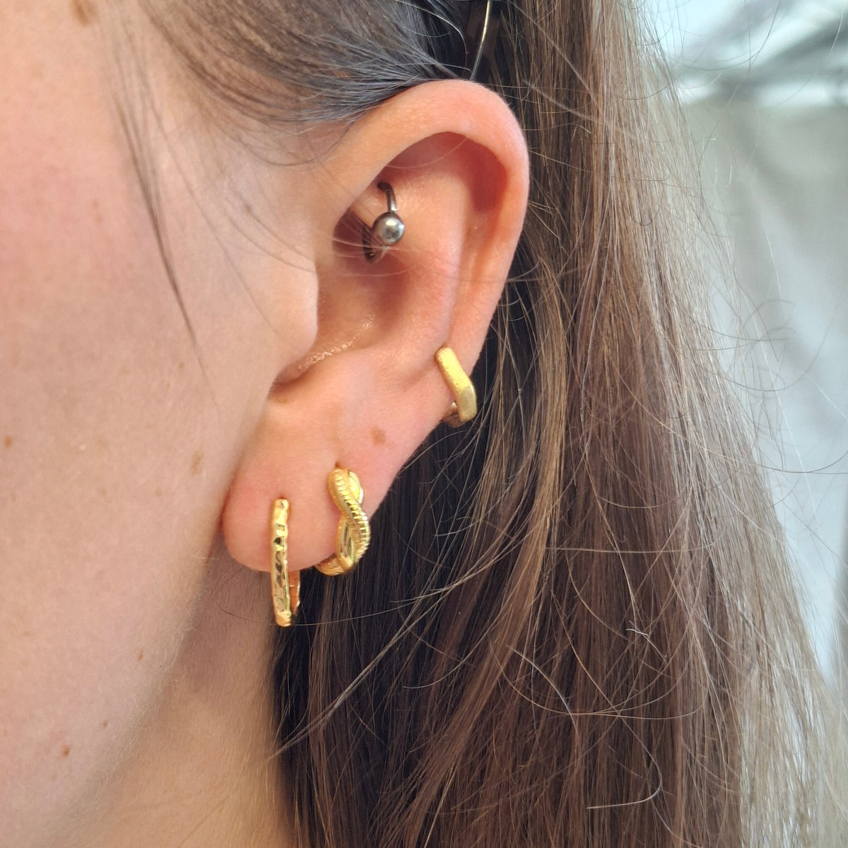 Prism Huggie Hoops
